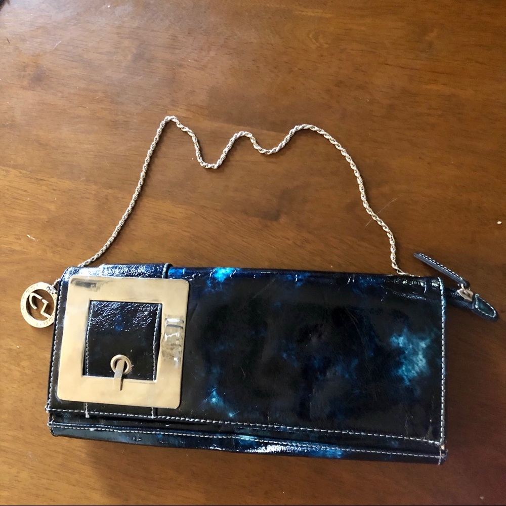 Vintage Chinese Laundry blue clutch